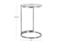 24" Round Black With Clear Tampered Glass C-Table - Detail