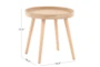 18" Natural Wood Nesting Tables - Detail