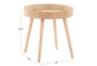 18" Natural Wood Nesting Tables - Detail