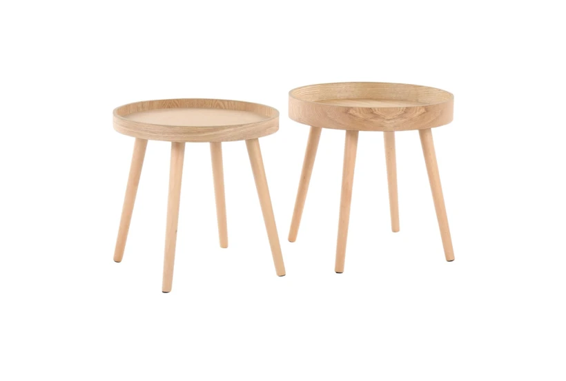 18" Natural Wood Nesting Tables - 360