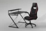 Gaming Set Zone Gaming Desk With 1 Shelf + Theory Gaming Black Chair - Detail