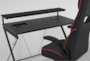Gaming Set Zone Gaming Desk With 1 Shelf + Theory Gaming Black Chair - Detail
