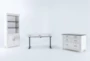 Aberdeen 3 Piece Office Set Adjustable Standing Desk, 76" Bookcase, + Filing Cabinet - Signature