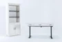 Aberdeen 2 Piece Office Set Adjustable Standing Desk + 76" Bookcase - Signature