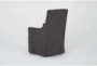 Broadway Charcoal Dining Arm Chair With Casters - Side