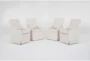 Broadway Beige Dining Arm Chair With Casters Set Of 4 - Signature