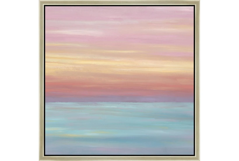 26X26 Cotton Candy Sunset With Champagne Floater Frame - 360