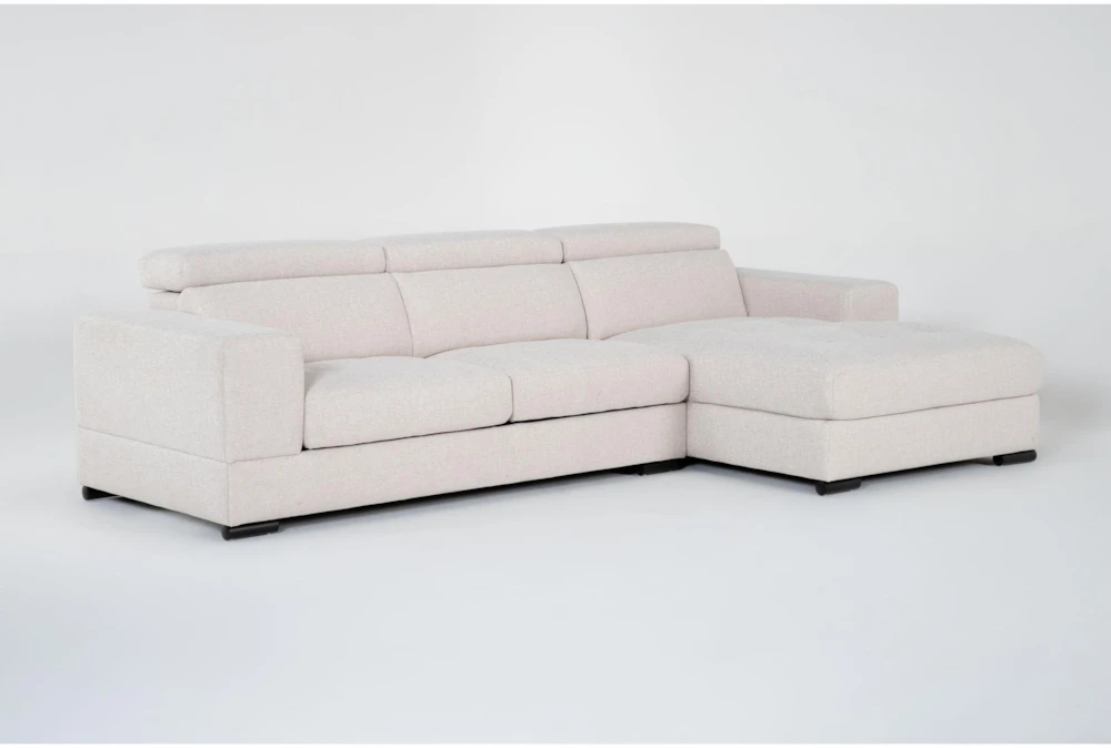 Braxton 2 Piece Sliding Seat Sectional with Right Arm Facing Chaise & Adjustable Headrest