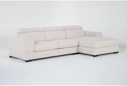 Braxton 2 Piece Sliding Seat Sectional with Right Arm Facing Chaise & Adjustable Headrest - Main