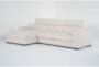 Braxton 2 Piece Sliding Seat Sectional with Left Arm Facing Chaise & Adjustable Headrest - Side