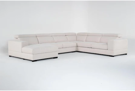 Braxton 4 Piece Sliding Seat Sectional with Left Arm Facing Chaise & Adjustable Headrest - Main