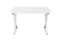 43" White Luxe Writing Desk With 1 Drawer - Back