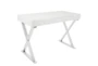 43" White Luxe Writing Desk With 1 Drawer - Signature