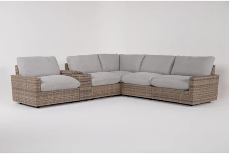Riviera Cloud 5 Piece Sectional With Console - Main