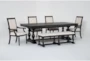 Chapleau III 92-120" Extendable Dining With Bench + Arm Chair Set For 6 - Side