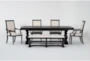 Chapleau III 92-120" Extendable Dining With Bench + Arm Chair Set For 6 - Signature