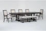 Chapleau III 92-120" Extendable Dining With Bench + Arm Chair Set For 8 - Side