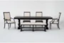 Chapleau III 92-120" Extendable Dining With Bench, Side Chair + Arm Chair Set For 6 - Signature