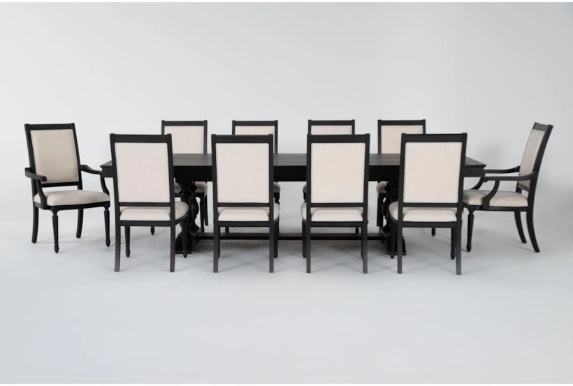 Chapleau III 92-120" Extendable Dining With Side Chair + Arm Chair Set For 10 - 360