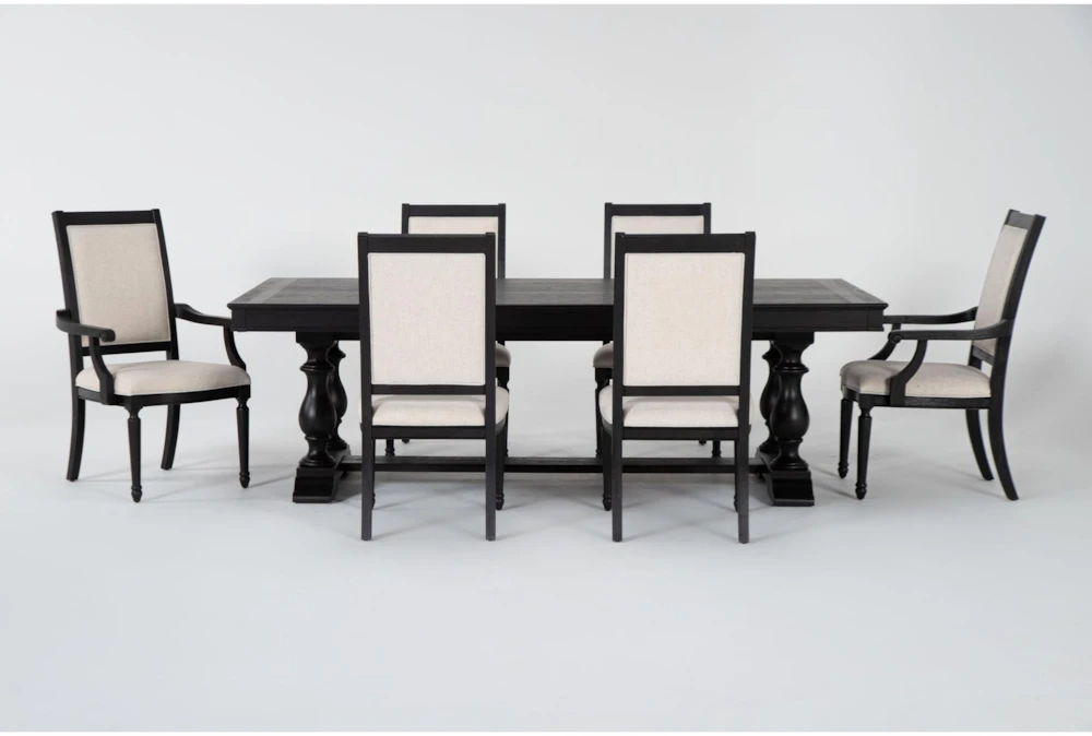 Chapleau III 92-120" Extendable Dining With Side Chair + Arm Chair Set For 6