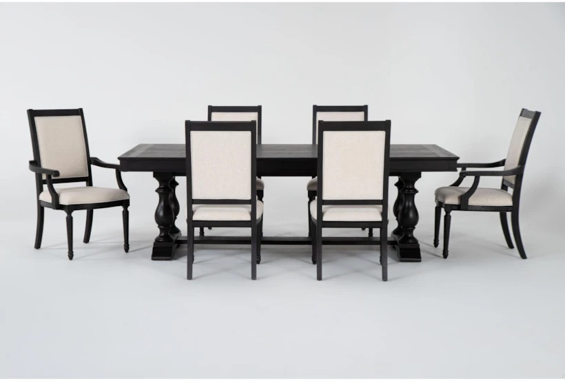 Chapleau III 92-120" Extendable Dining With Side Chair + Arm Chair Set For 6 - 360