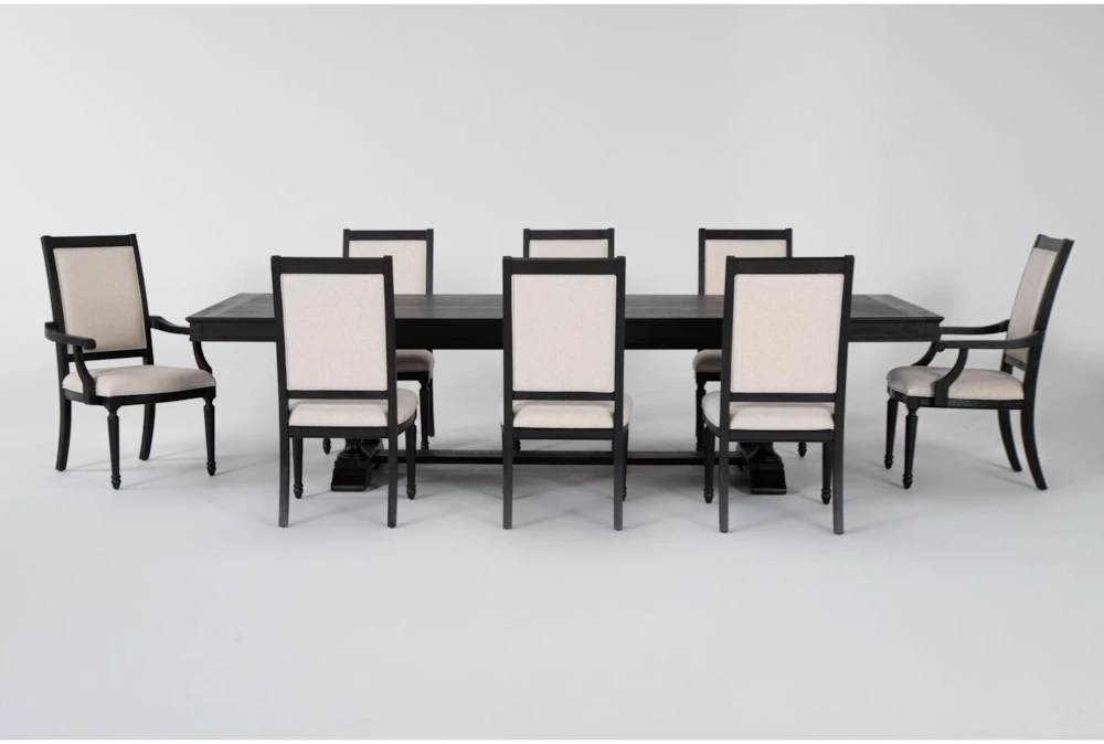 Chapleau III 92-120" Extendable Dining With Side Chair + Arm Chair Set For 8