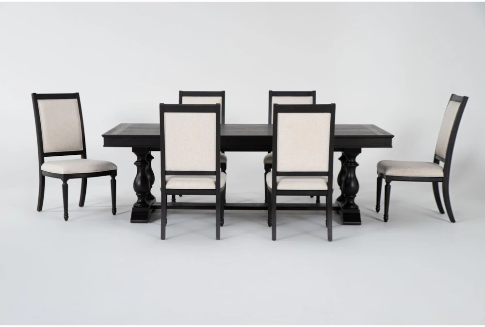 Chapleau III 92-120" Extendable Dining With Side Chair Set For 6