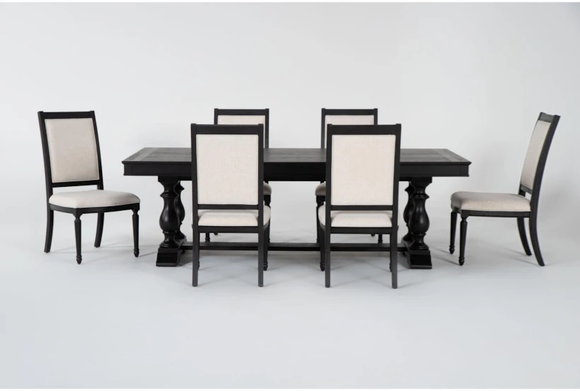 Chapleau III 92-120" Extendable Dining With Side Chair Set For 6 - 360