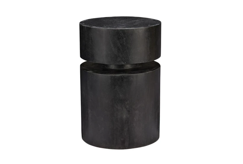 13" Charcoal Mango Wood Round Accent Table - 360