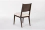 Nomad Brown Oak Dining Side Chair With Upholstered Seat - Side