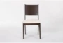 Nomad Brown Oak Dining Side Chair With Upholstered Seat - Signature