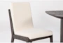 Nomad Brown Rectangle Wood 98" Dining Table With 4 Side Chair + 2 Upholstered Chair Set For 6 - Detail