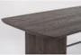 Nomad Brown Rectangle Wood 98" Dining Table With 4 Side Chair + 2 Upholstered Chair Set For 6 - Detail