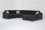 Archer Slate 142" 3 Piece Sectional with Right Arm Facing Oversized Chaise - Signature