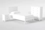 Larkin White Twin Panel 3 Piece Bedroom Set With Chest & Nightstand - Signature