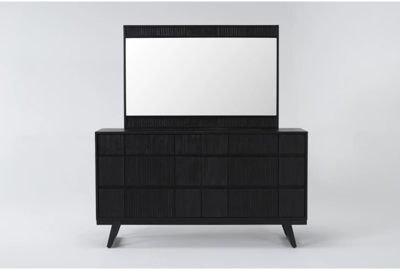 Joren Black II 6-Drawer Dresser/Mirror - 360
