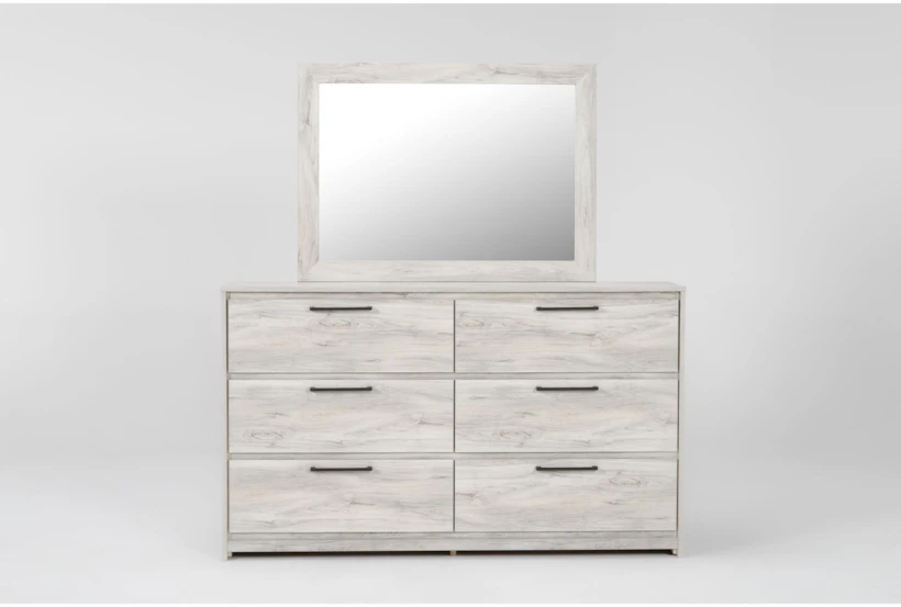 Baylie White II 6-Drawer Dresser/Mirror - 360
