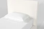 Dean Sand Twin Upholstered 3 Piece Bedroom Set With 2 Clark II 1 Drawer Nightstands - Detail