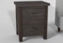 Dean Charcoal Twin Upholstered 3 Piece Bedroom Set With Larkin Espresso II Dresser & Nightstand - Detail