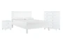 Larkin White King Panel 3 Piece Bedroom Set With Chest & Nightstand - Signature