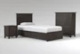 Larkin Espresso Twin Wood Storage 3 Piece Bedroom Set With Chest & Nightstand - Signature