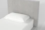 Dean Charcoal Twin Upholstered 3 Piece Bedroom Set With 2 Clark II 1 Drawer Nightstands - Detail