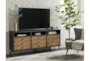 Black + Brown 72" Traditional Tv Stand - Room