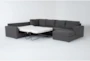 Araceli II Pewter 138" 4 Piece Full Sleeper Sectional with Right Arm Facing Chaise - Sleeper