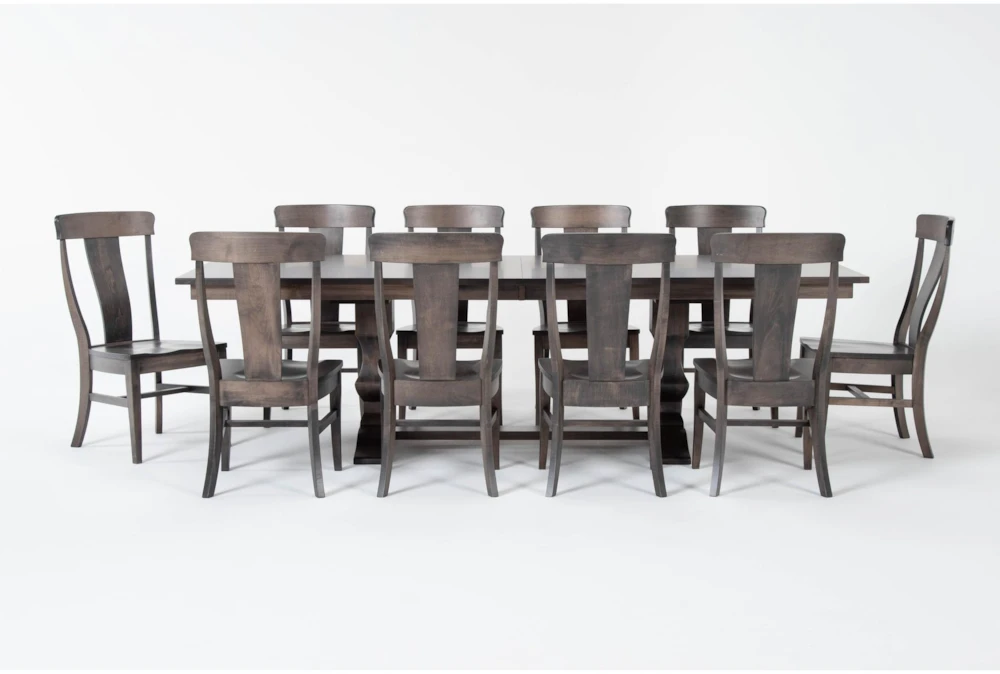Barton Dew II 80-104" Extendable Dining With Side Chair Set For 10