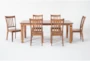 Hartfield Toffee II 66-90" Extendable Dining With Side Chair Set For 6 - Signature