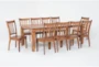 Hartfield Toffee II 66-90" Extendable Dining With Side Chair Set For 10 - Side
