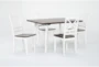 Everly White 2 Tone Dining Set For 4 - Side
