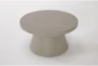 Madrid Concrete Outdoor Round Coffee Table - Side