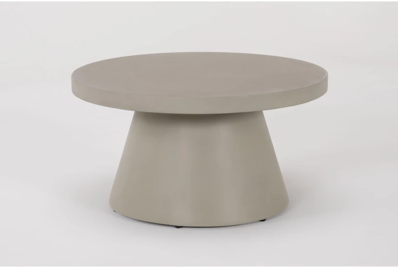 Madrid Concrete Outdoor Round Coffee Table - 360